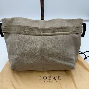 Loewe Greta Suede Clutch with Side Stones Full Inclusion and Dustbag